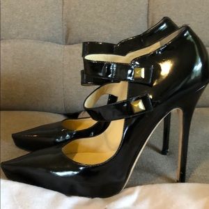 Jimmy Choo black patent leather heels size 38